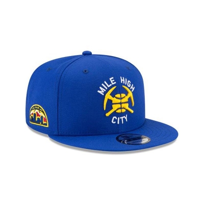Blue Denver Nuggets Hat - New Era NBA Statement Edition 9FIFTY Snapback Caps USA5931827